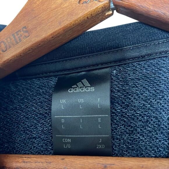 Adidas Performance Full Zip Hoodie Sweatshirt Black Size Large - Picture 5 of 8